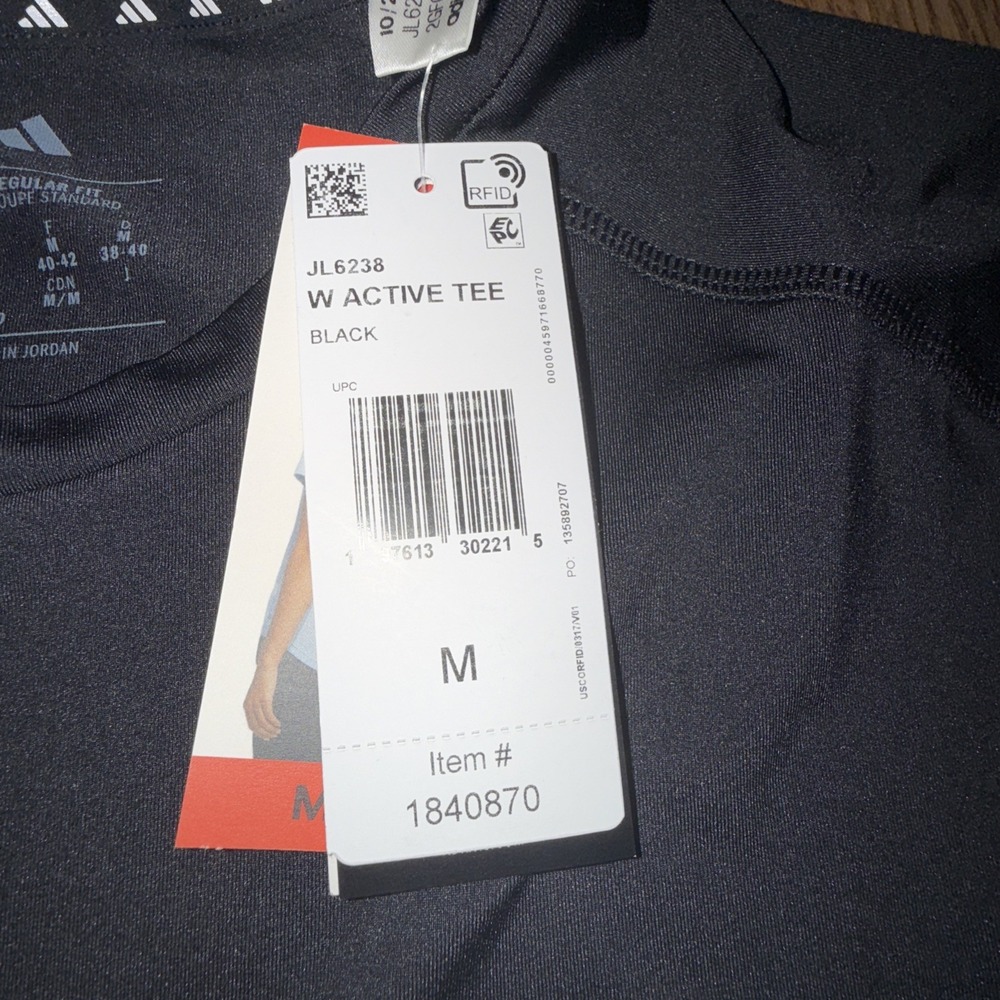 Adidas Women's ‎ Active Tee Size Medium Black - Picture 4 of 7